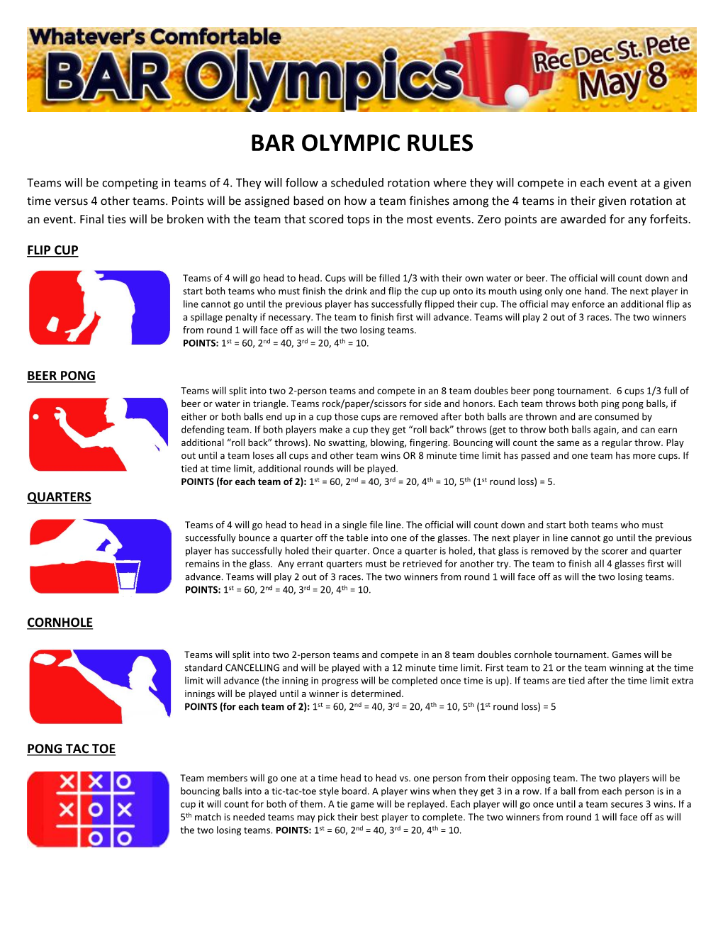 Bar Olympic Rules