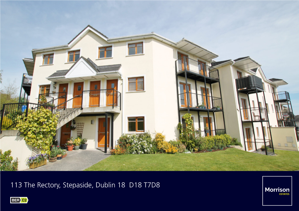 113 the Rectory, Stepaside, Dublin 18 D18 T7D8 for SALE by PRIVATE TREATY