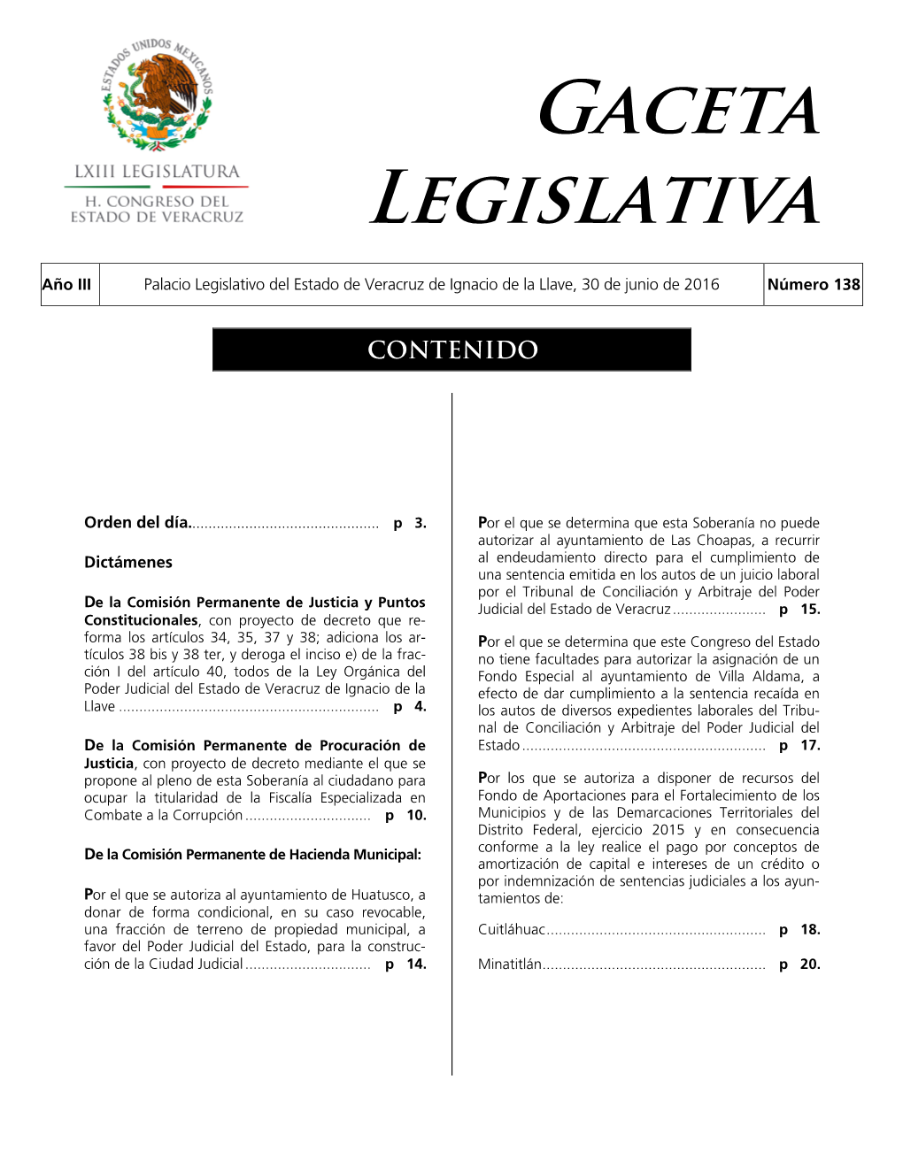 Gaceta Legislativa