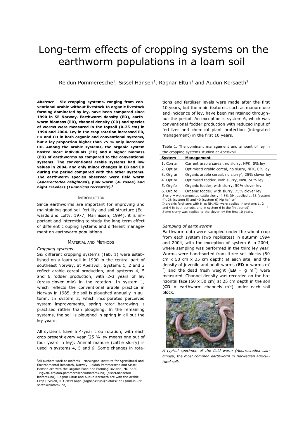 Preparation and Submission of Extended Ab-Stracts for the Joint Organic Congress 2006