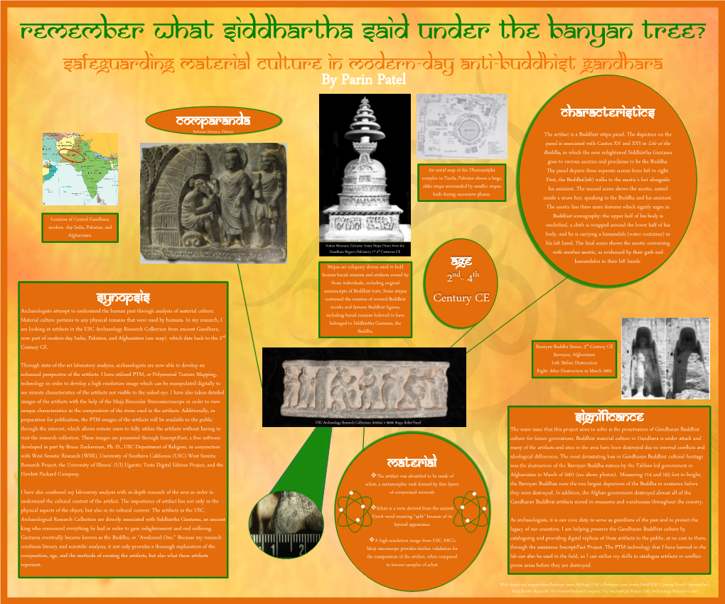 Remember What Siddhartha Said Under the Banyan Tree? Safeguarding Material Culture in Modern-Day Anti-Buddhist Gandhara