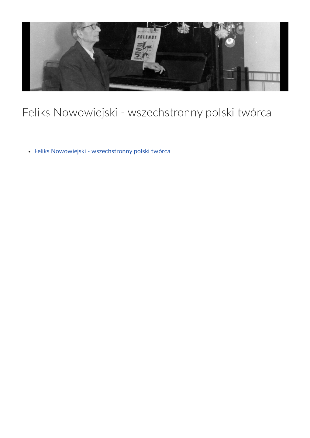 Feliks Nowowiejski - Wszechstronny Polski Twórca