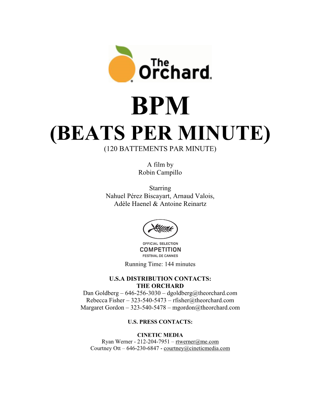 Bpm (Beats Per Minute) (120 Battements Par Minute)