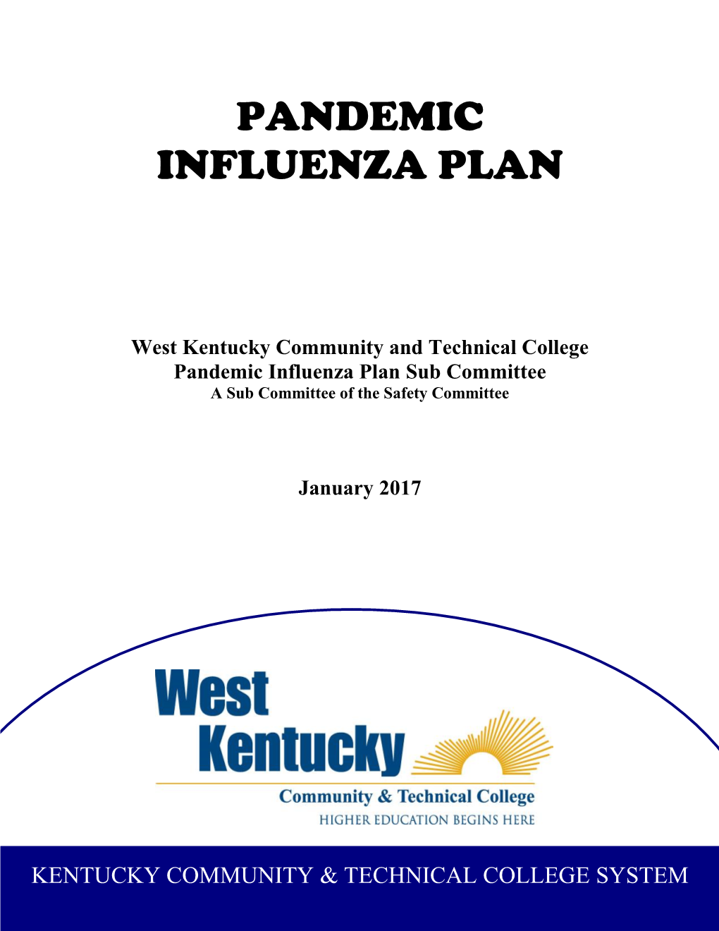 Pandemic Influenza Plan Maintenance