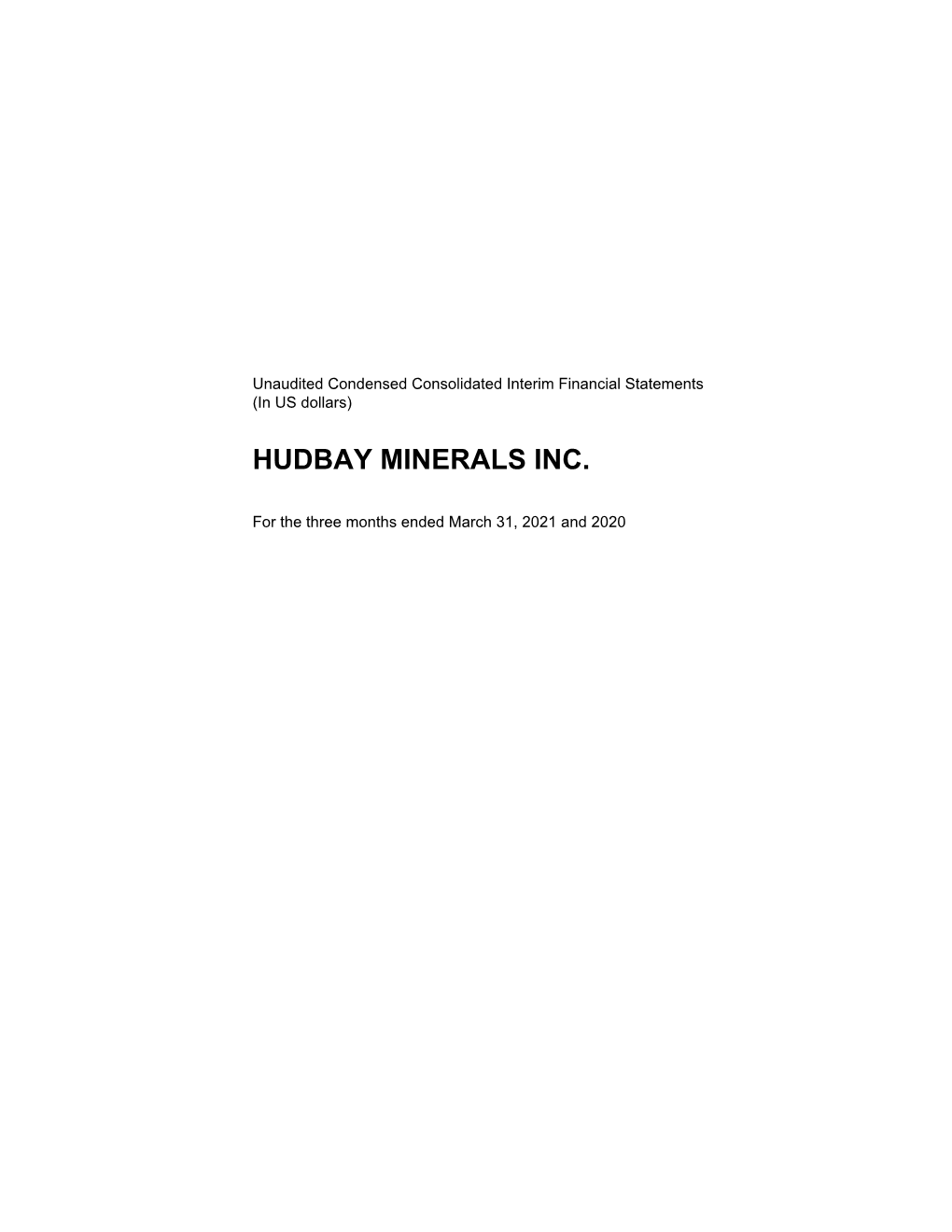 HBM 2021-03-31 Financial Statements