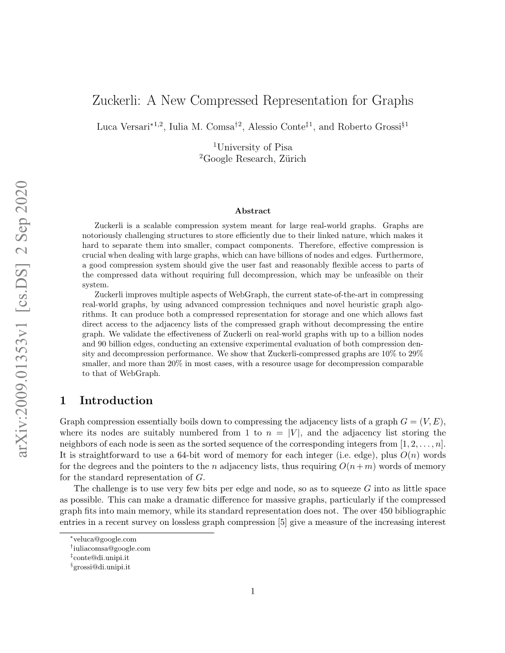 Zuckerli: a New Compressed Representation for Graphs