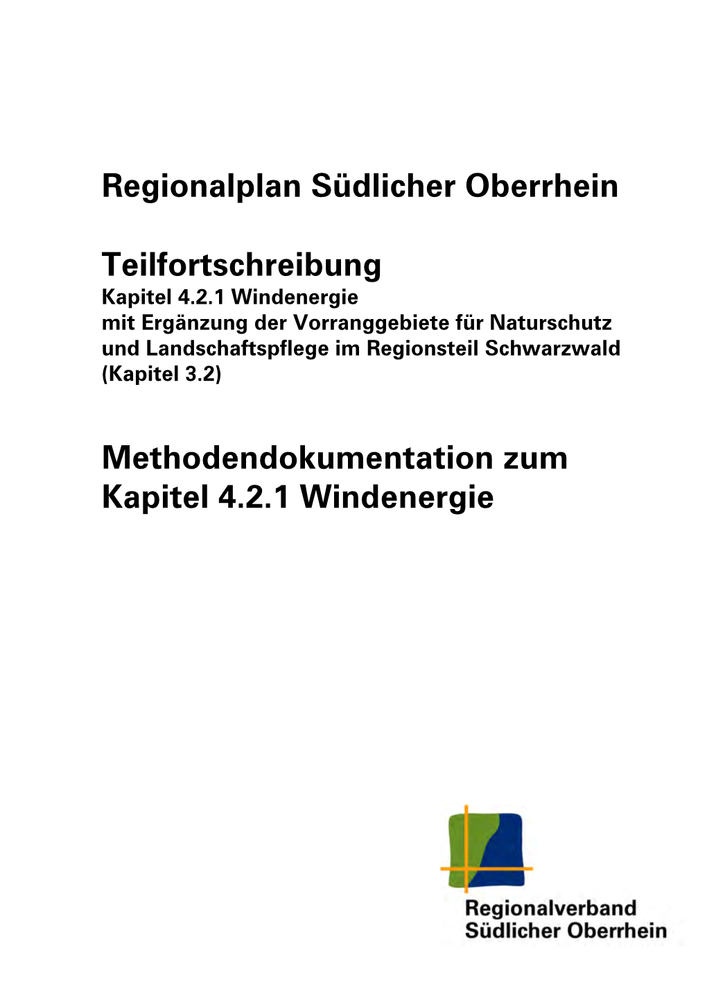 Regionalplan Südlicher Oberrhein Teilfortschreibung
