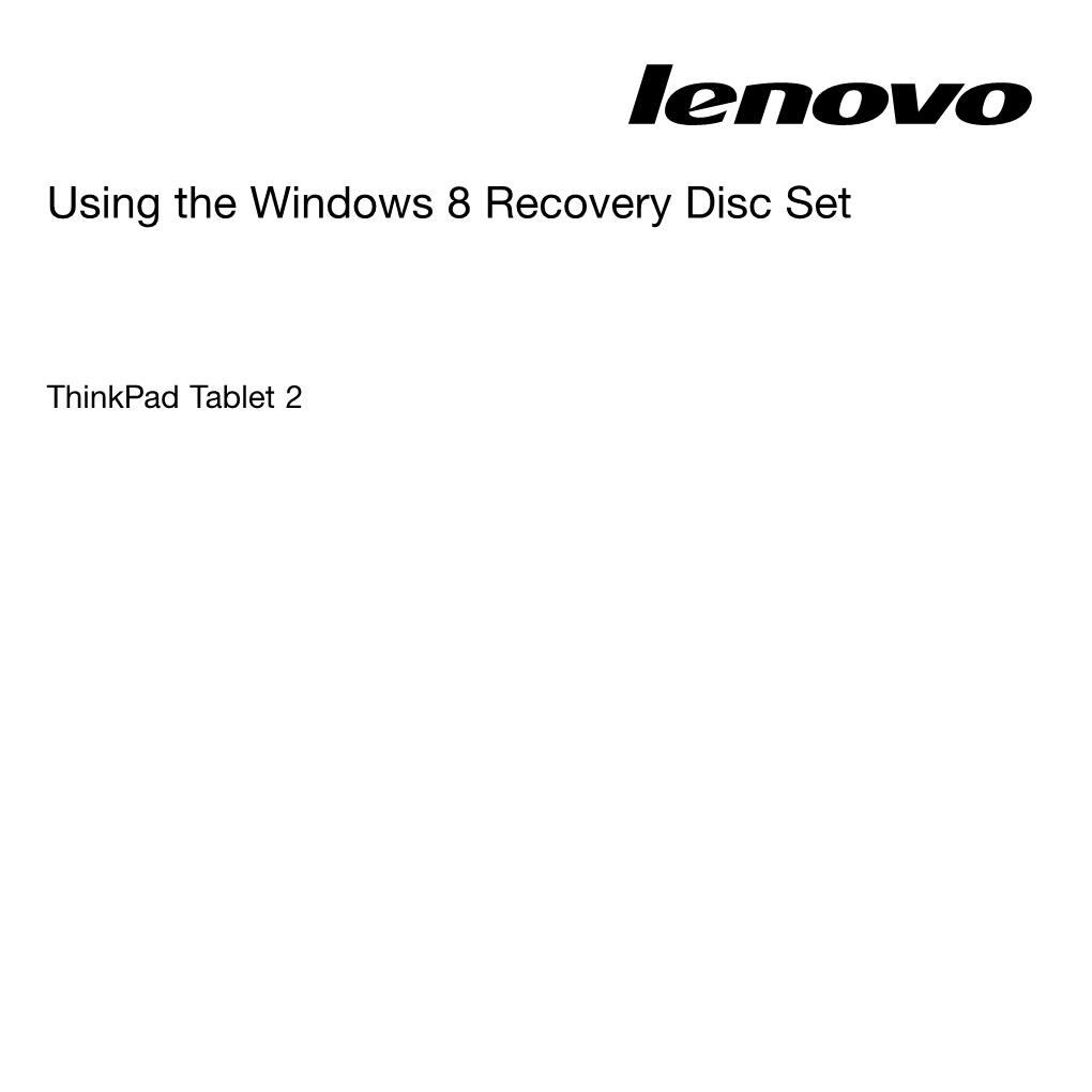 Lenovo Tablet 2 Rdvd Publet En 0C63086 (English) Windows 8