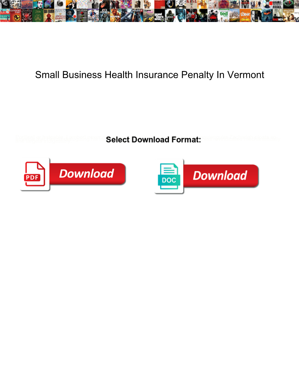 Small Business Health Insurance Penalty in Vermont