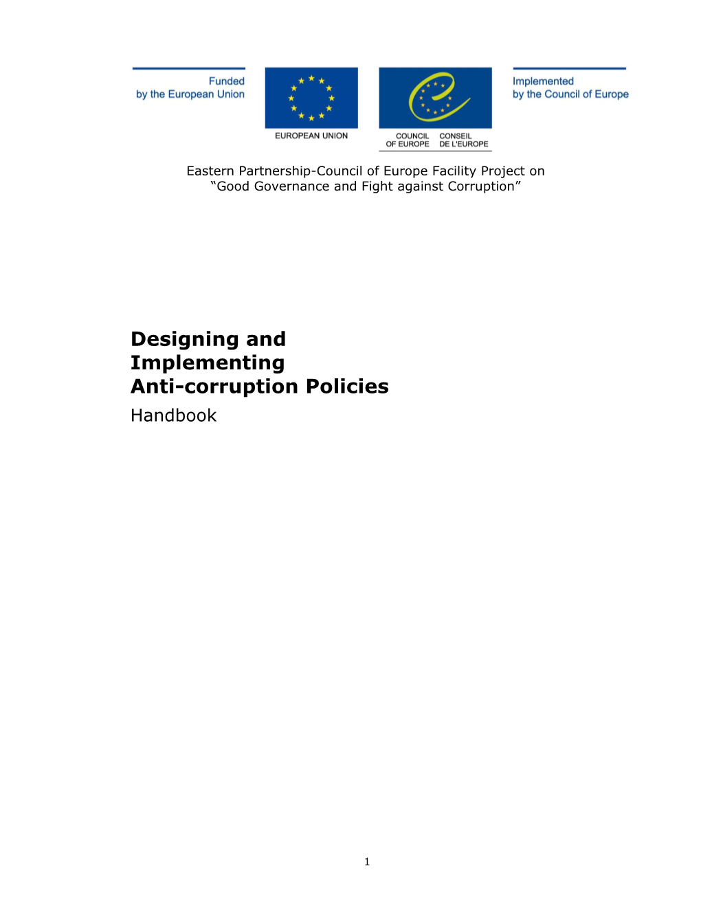 Designing and Implementing Anti-Corruption Policies Handbook