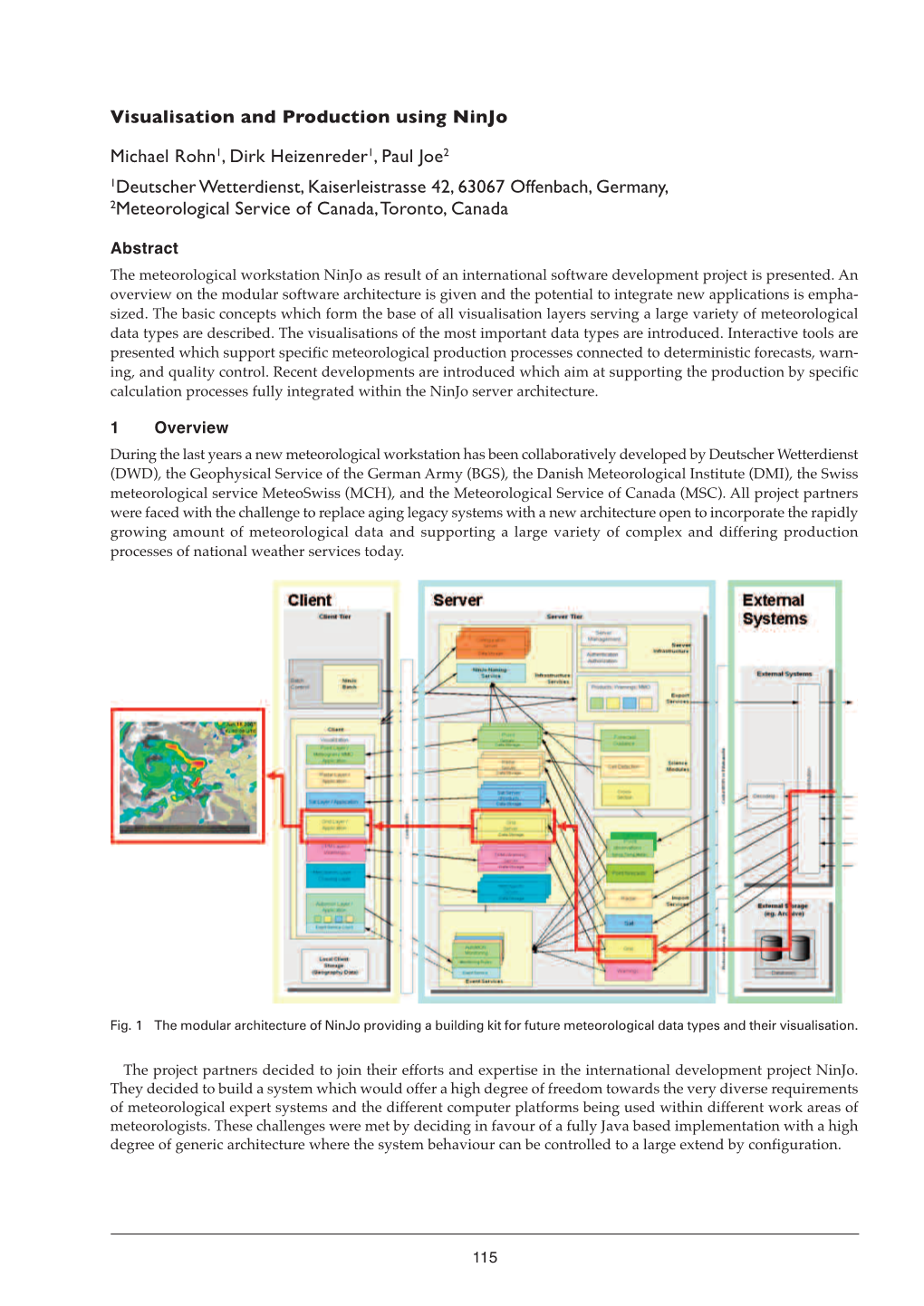 Visualisation and Production Using Ninjo Michael Rohn1