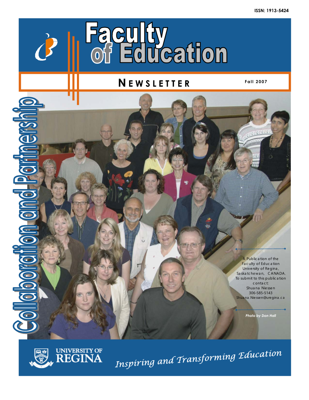 Faculty of Education Newsletter Fall Nov 2007