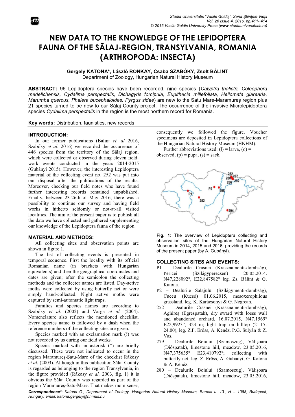 Helminthological Investigations of Small Mammals in the Sǎlaj County, Romania