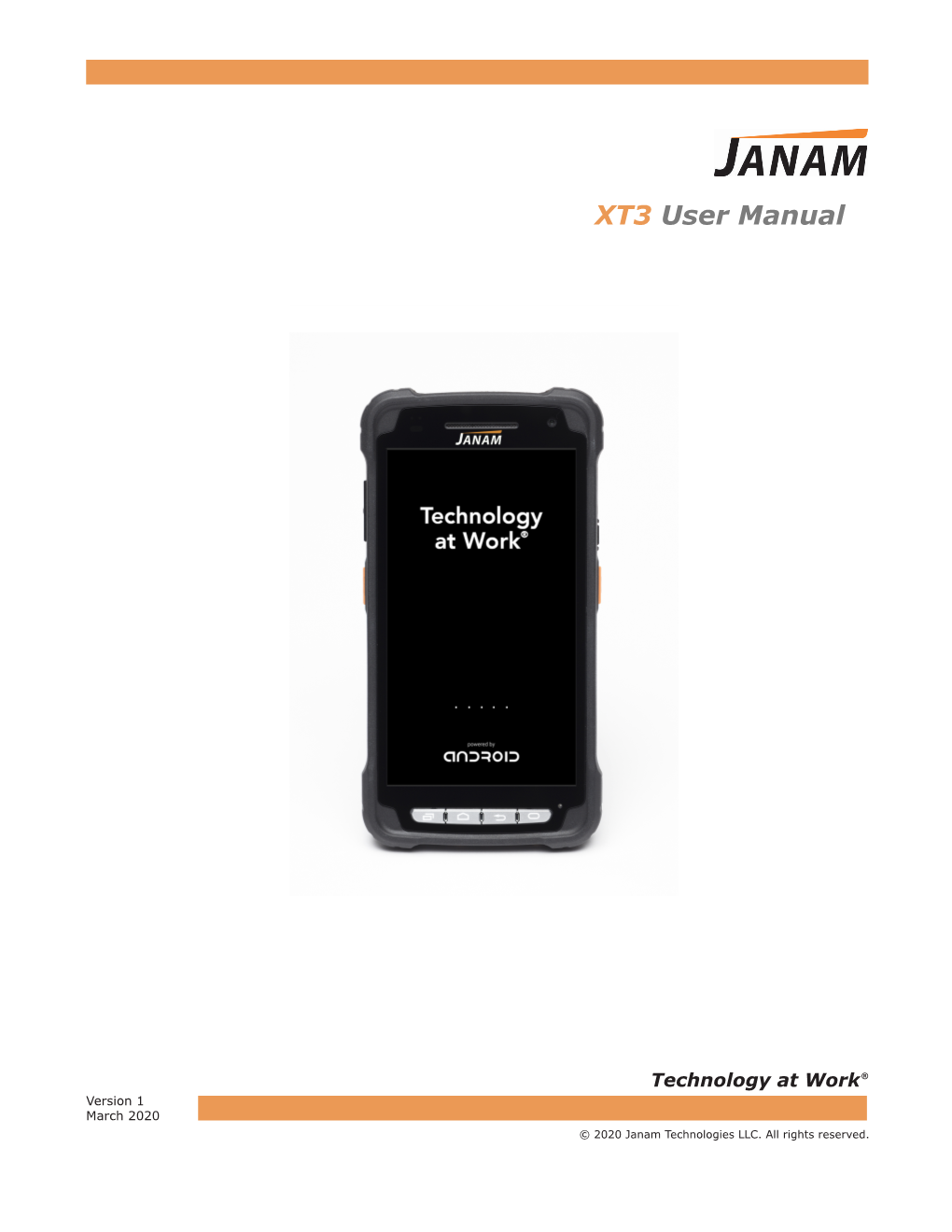 Janam XT3 User Manual