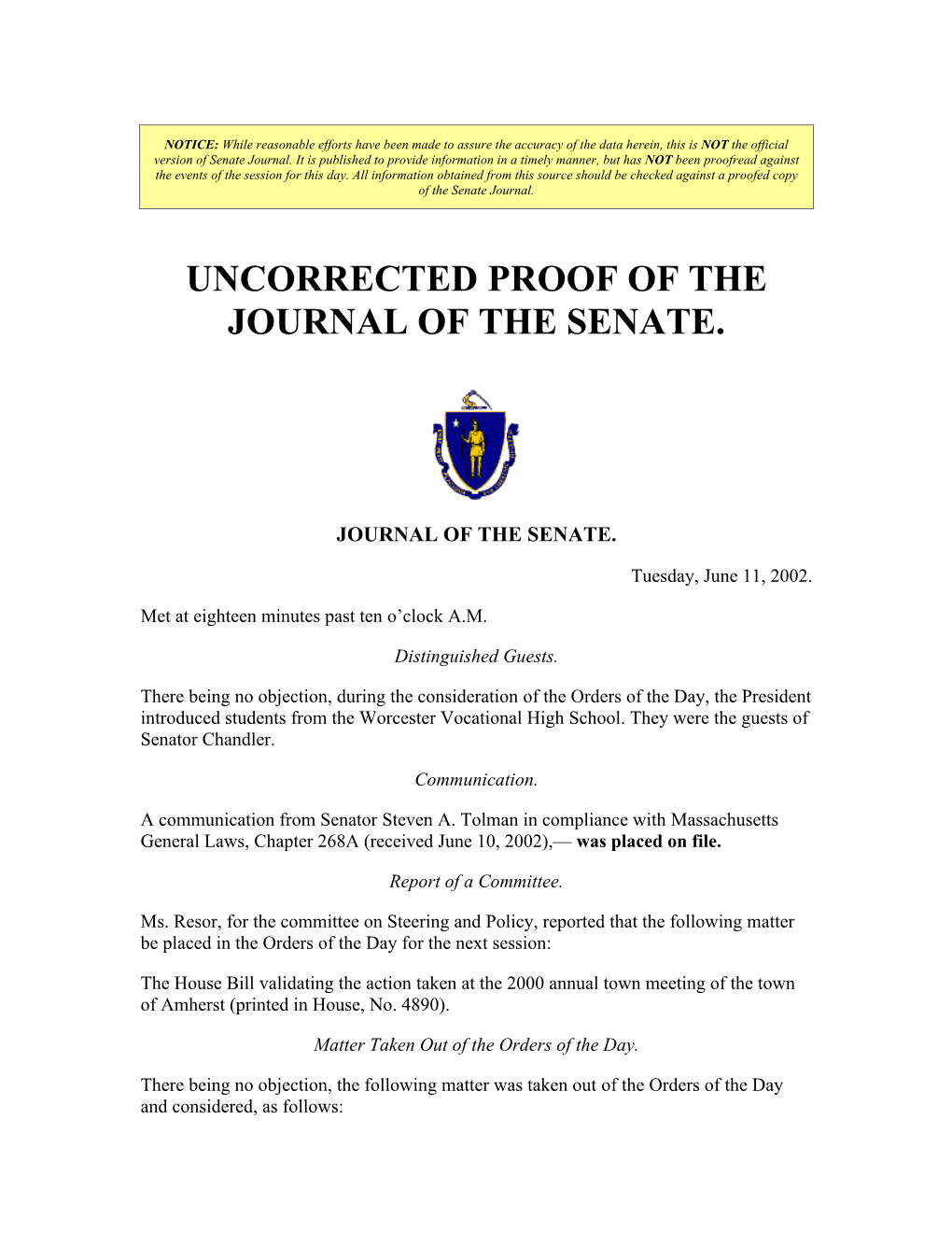 Senate Journal