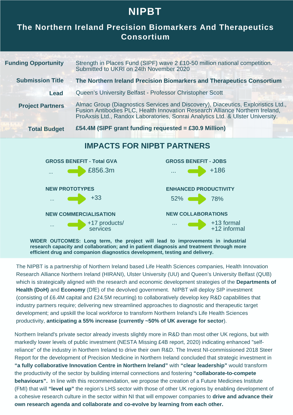 NIPBT the Northern Ireland Precision Biomarkers and Therapeutics Conso Rtium