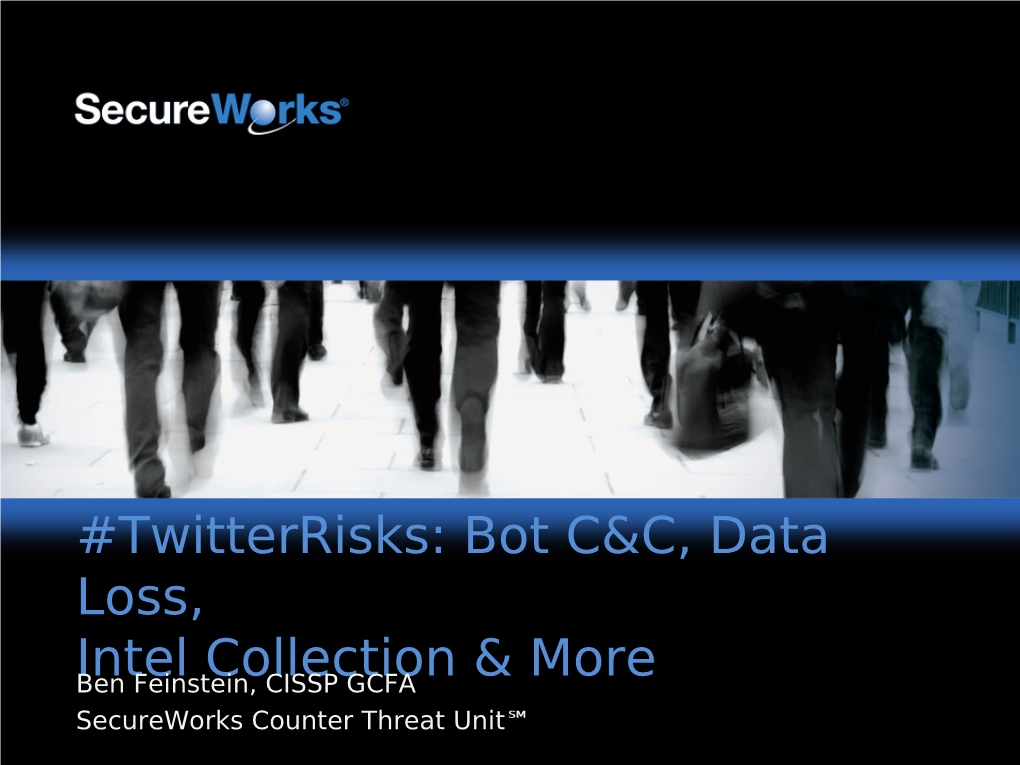 Twitterrisks: Bot C&C, Data Loss