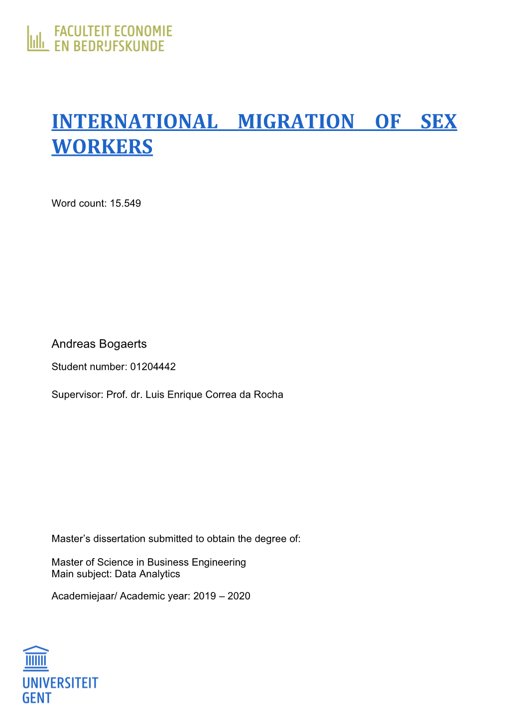 International Migration of Sex Workers