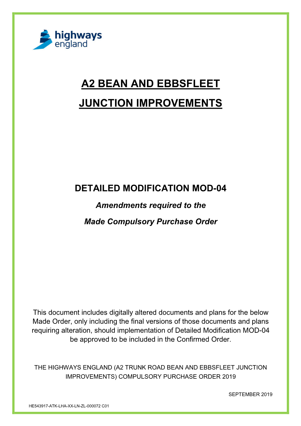 A2 Bean and Ebbsfleet Junction Improvements