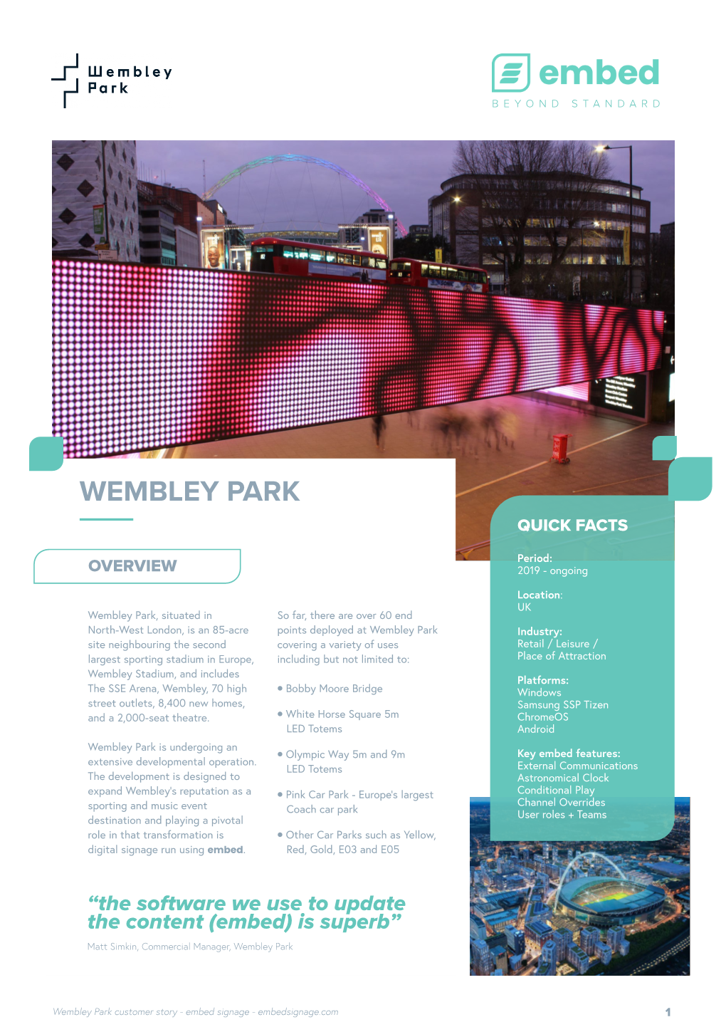 Wembley Park Quick Facts