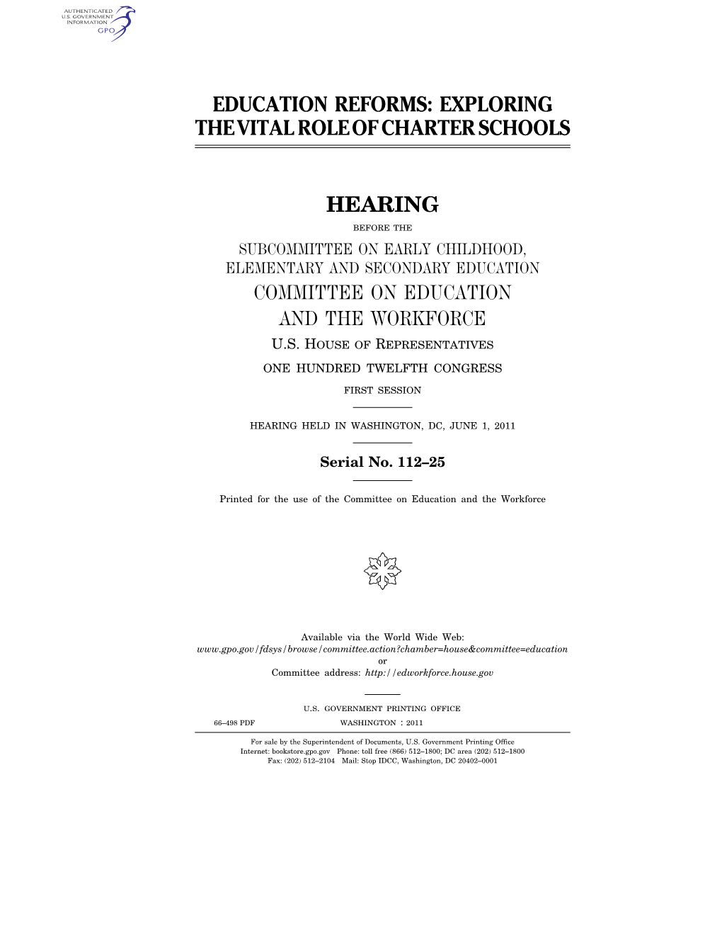 Exploring the Vital Role of Charter Schools Hearing