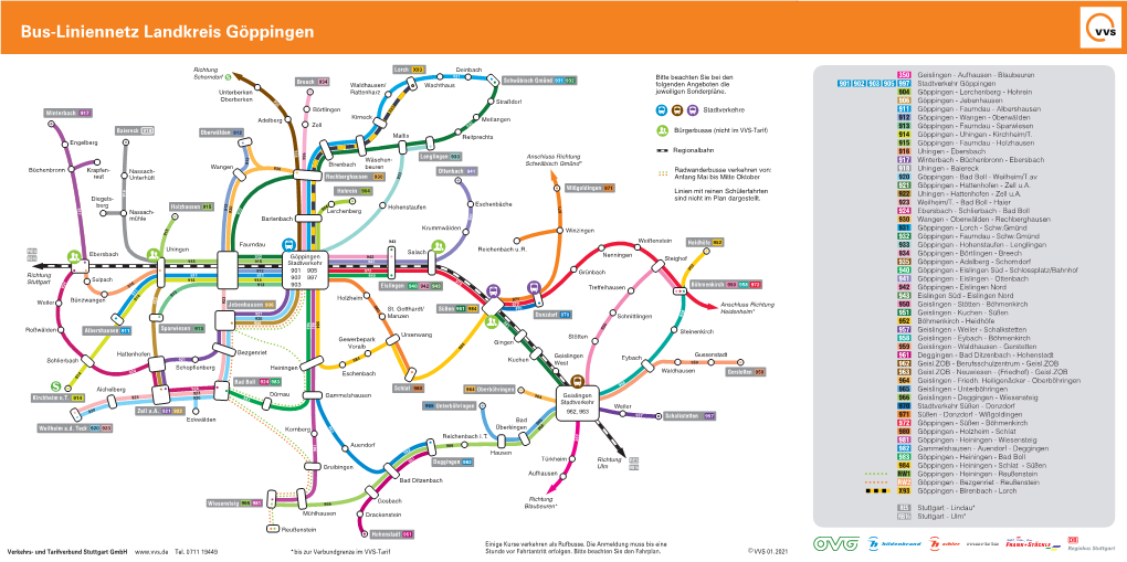 Bus-Liniennetz Landkreis Göppingen