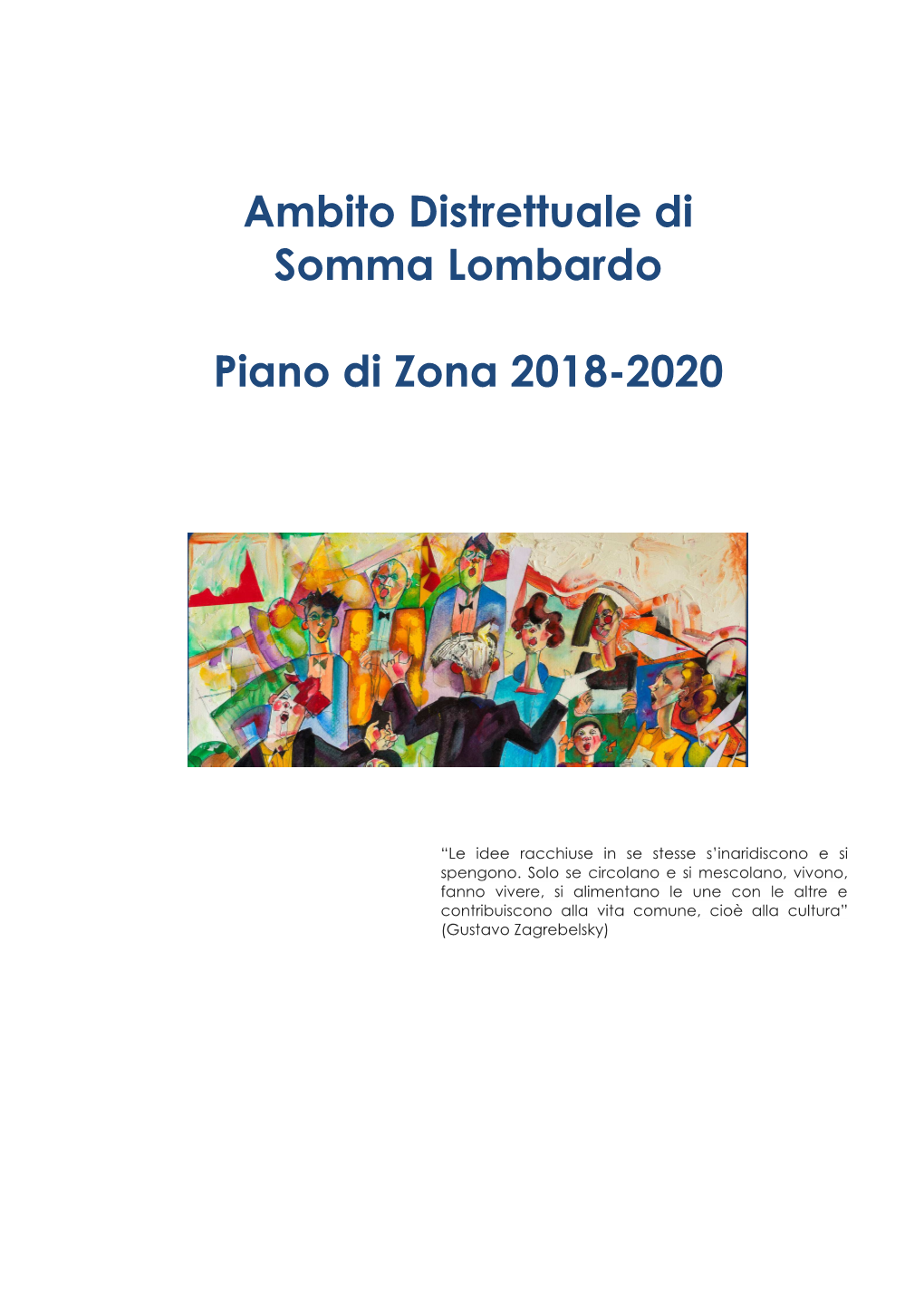 Ambito Distrettuale Di Somma Lombardo Piano Di Zona 2018-2020