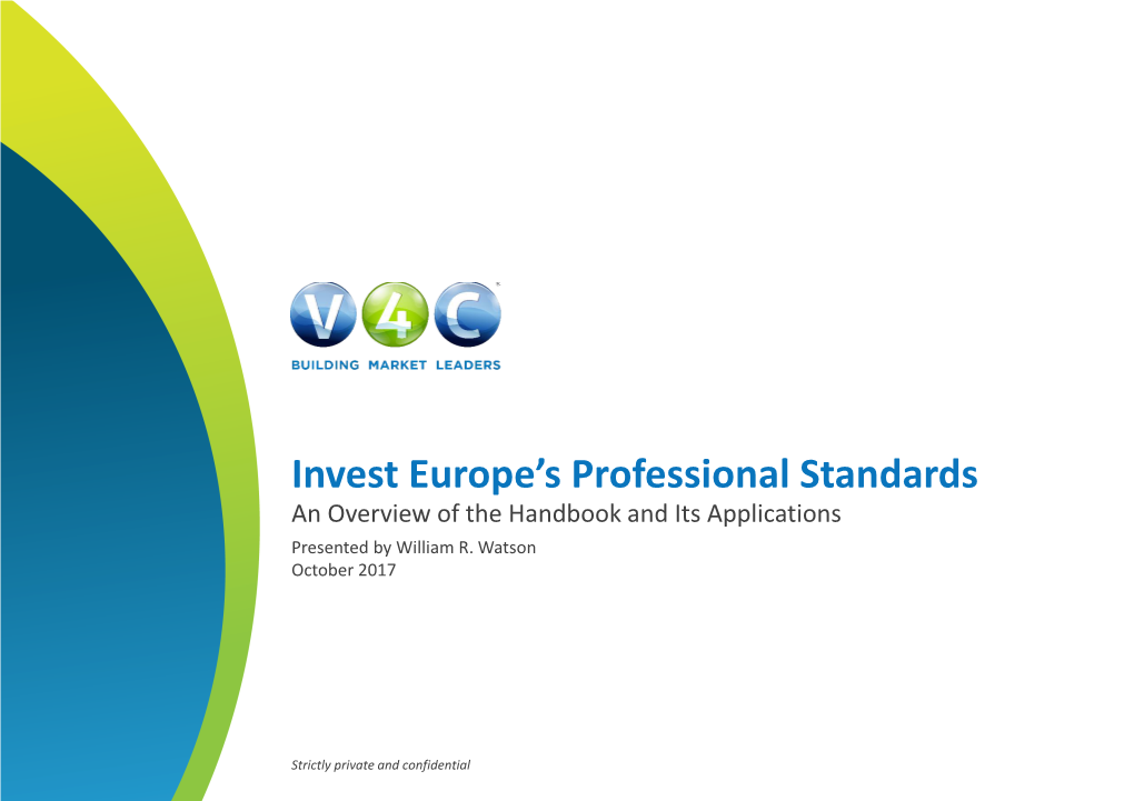 Invest Europe's Professional Standards