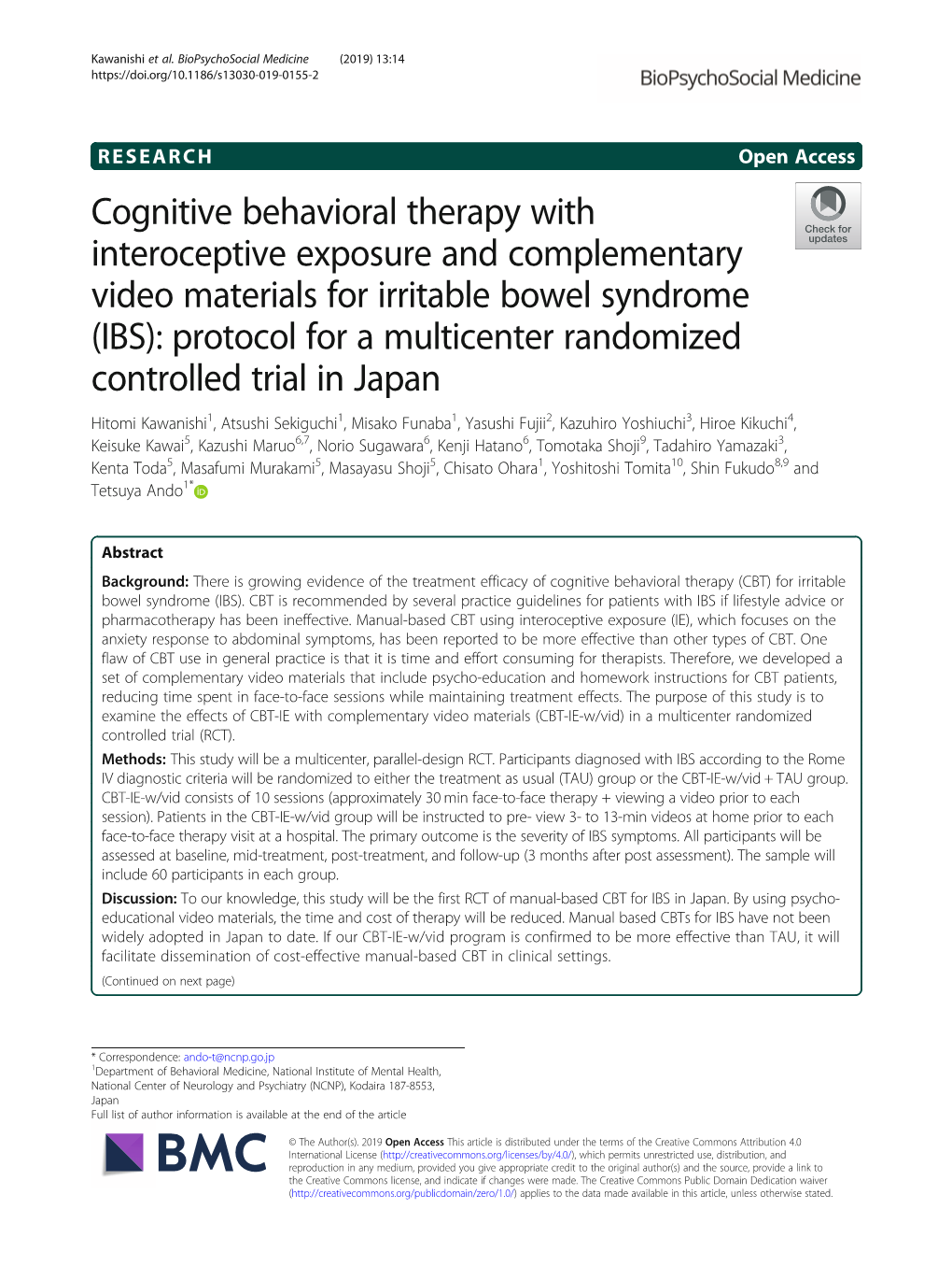 Cognitive Behavioral Therapy with Interoceptive Exposure And