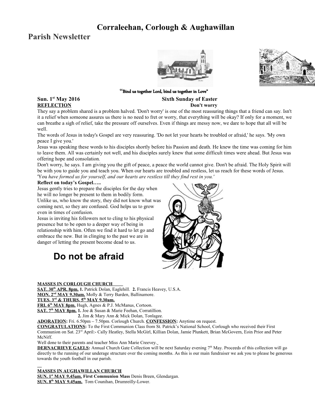 Corraleehan, Corlough & Aughawillan Parish Newsletter