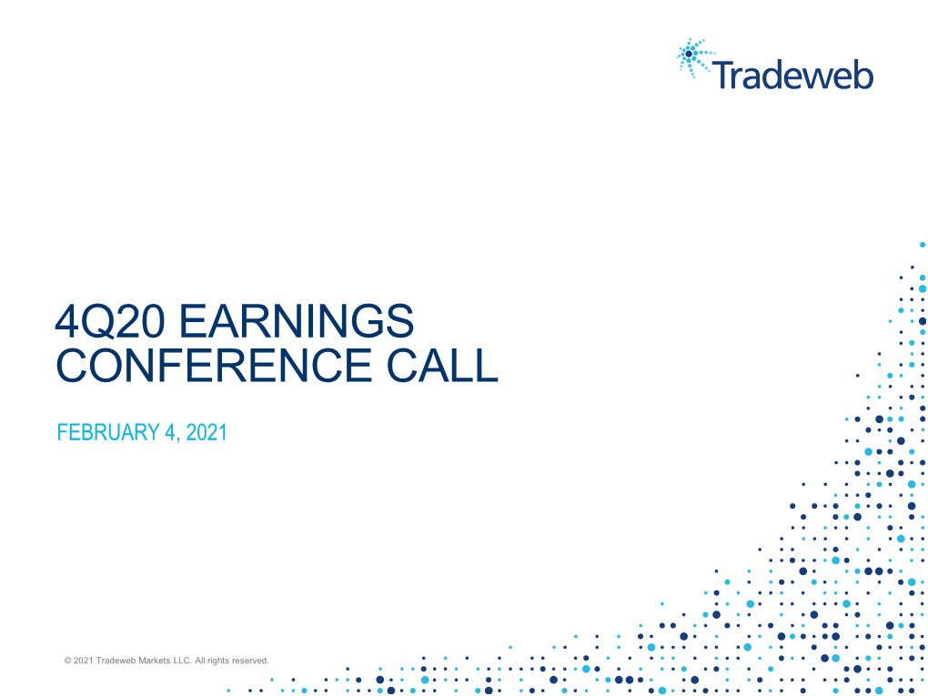 4Q20 Earnings Conference Call