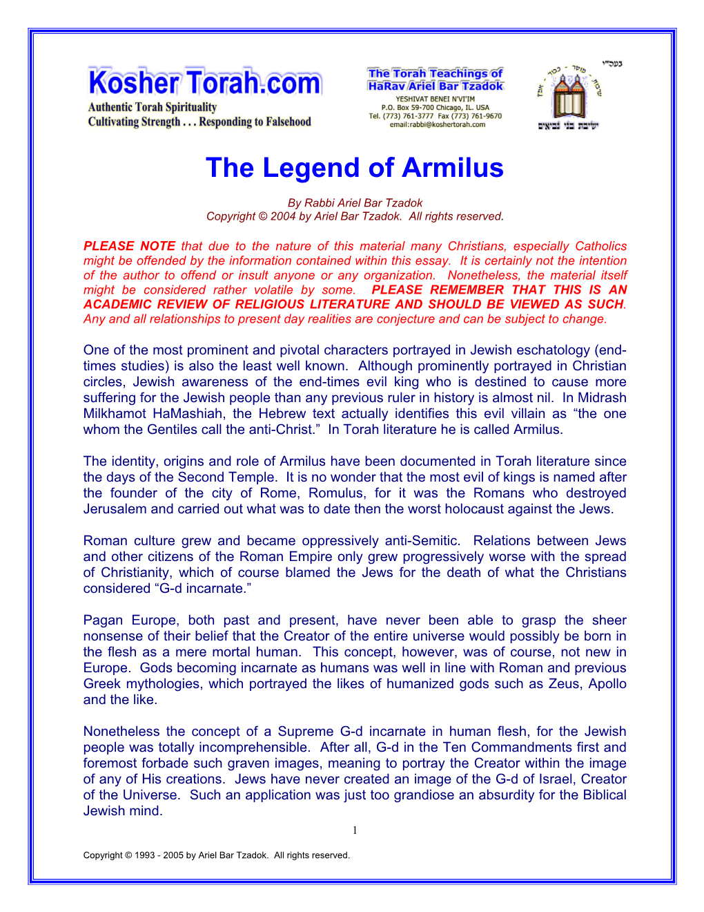 The Legend of Armilus