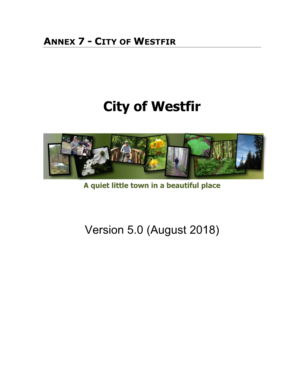 Annex 7 - City of Westfir