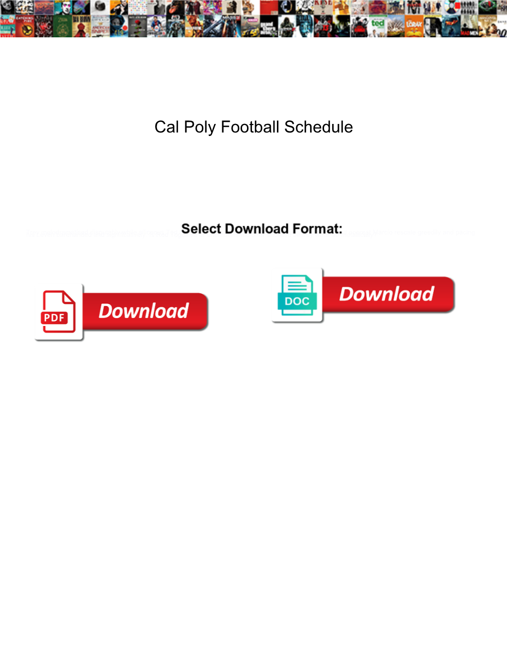 Cal Poly Football Schedule