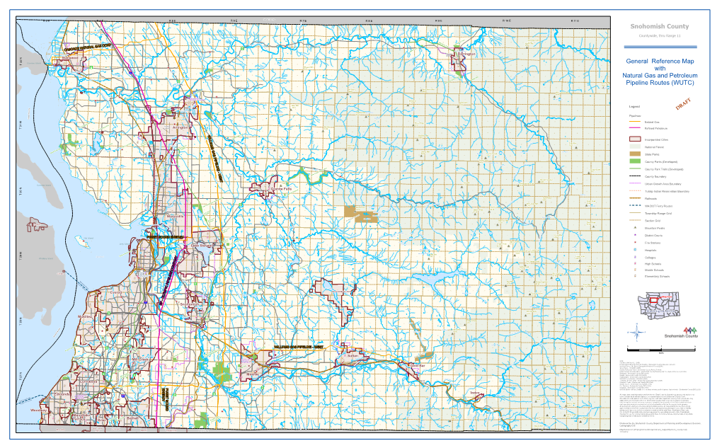 Reference Map with Natural Gas and Petroleum Pipelines