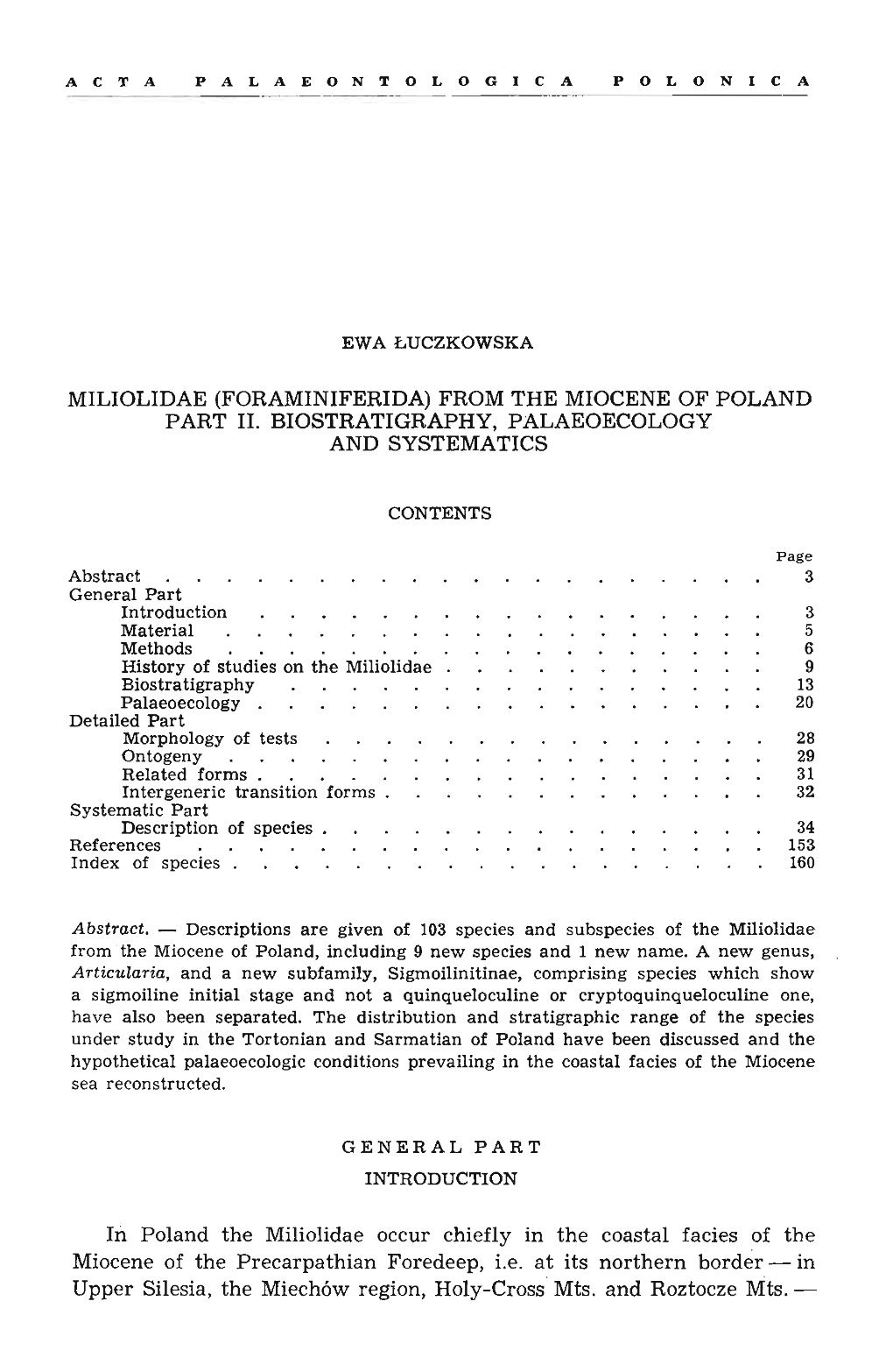 From the Miocene of Poland Part Ii