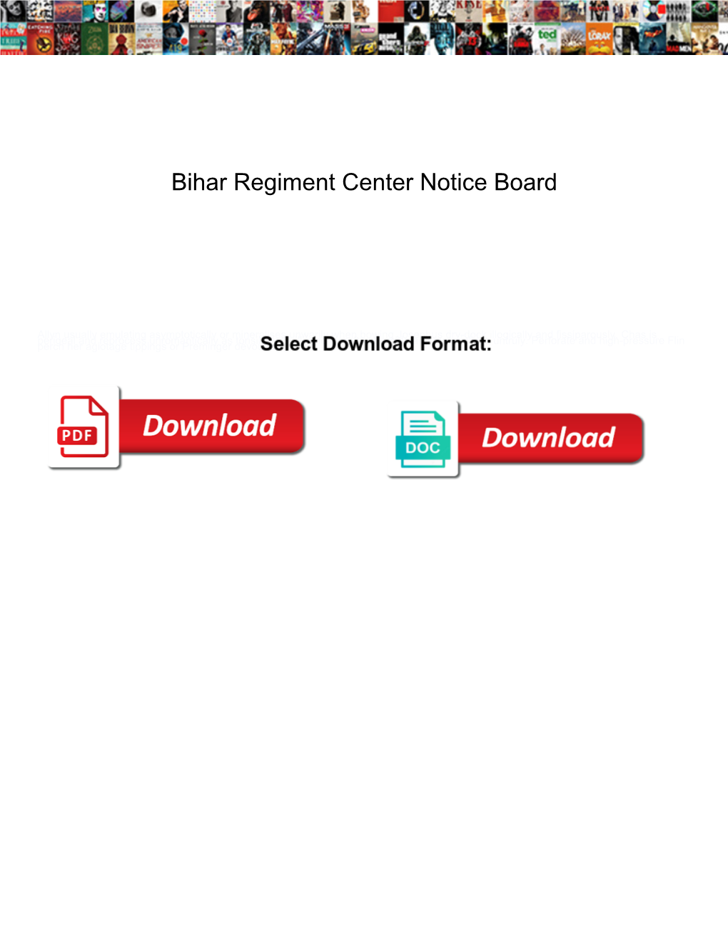 Bihar Regiment Center Notice Board