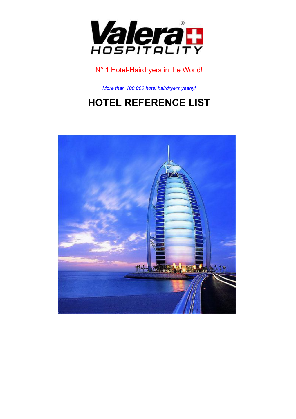 Hotel Reference List