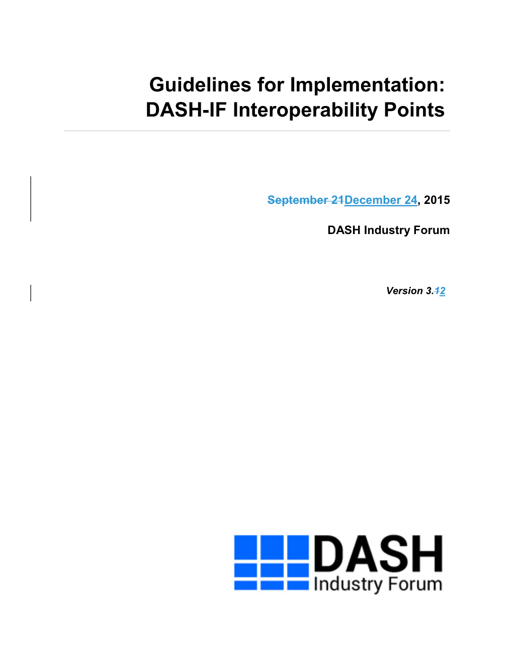 DASH-IF Interoperability Points