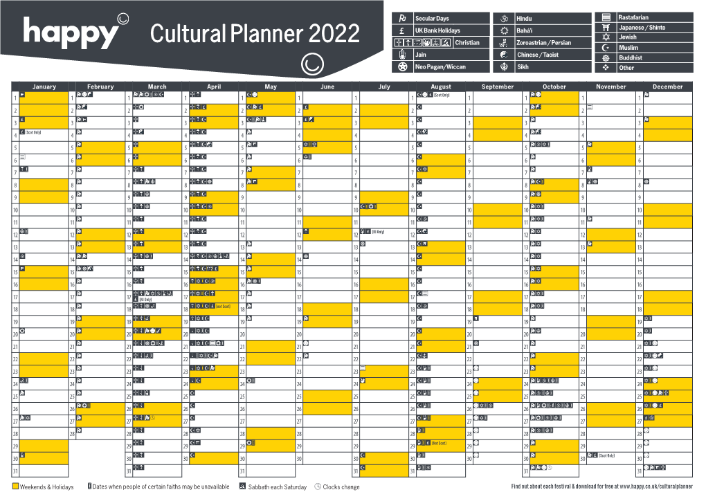 Happy Ltd. Cultural Planner 2022