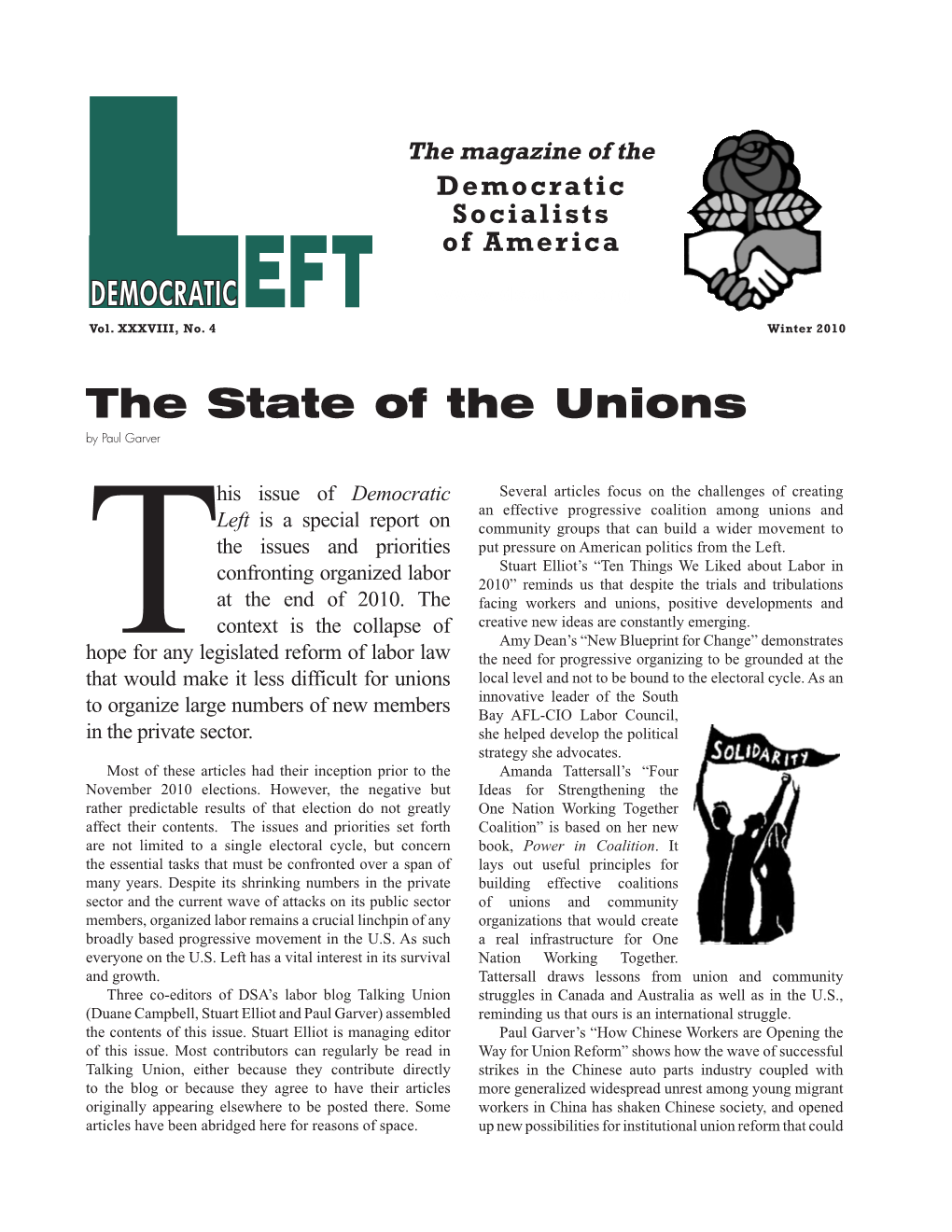 The State of the Unions by Paul Garver