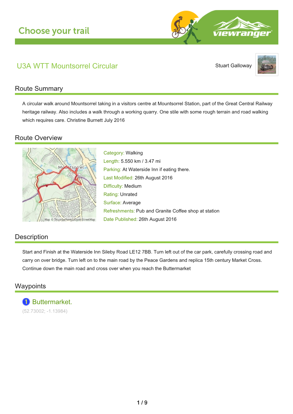 U3A WTT Mountsorrel Circular Stuart Galloway