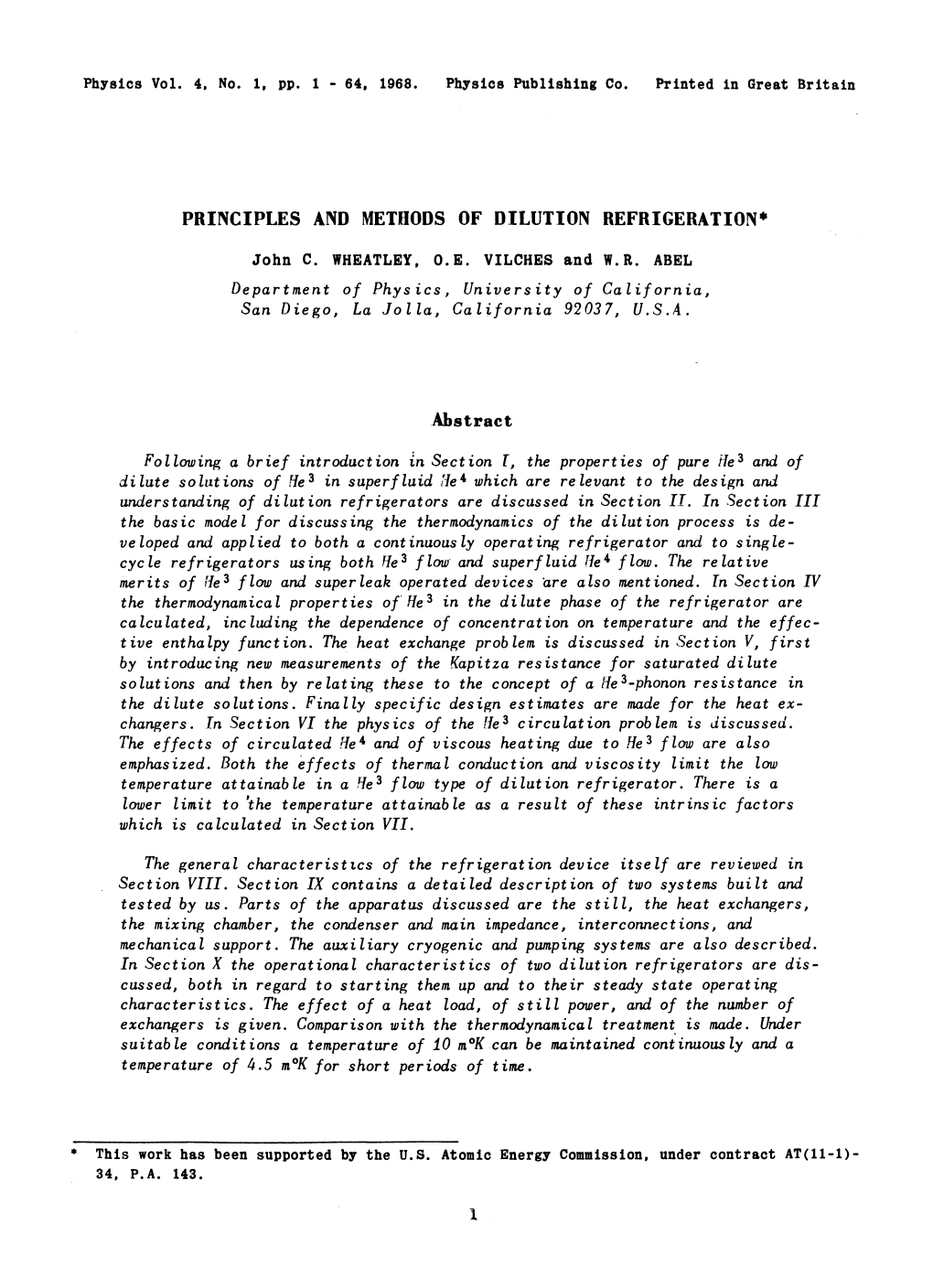 Principles and Methods of Dilution Refrigeration*