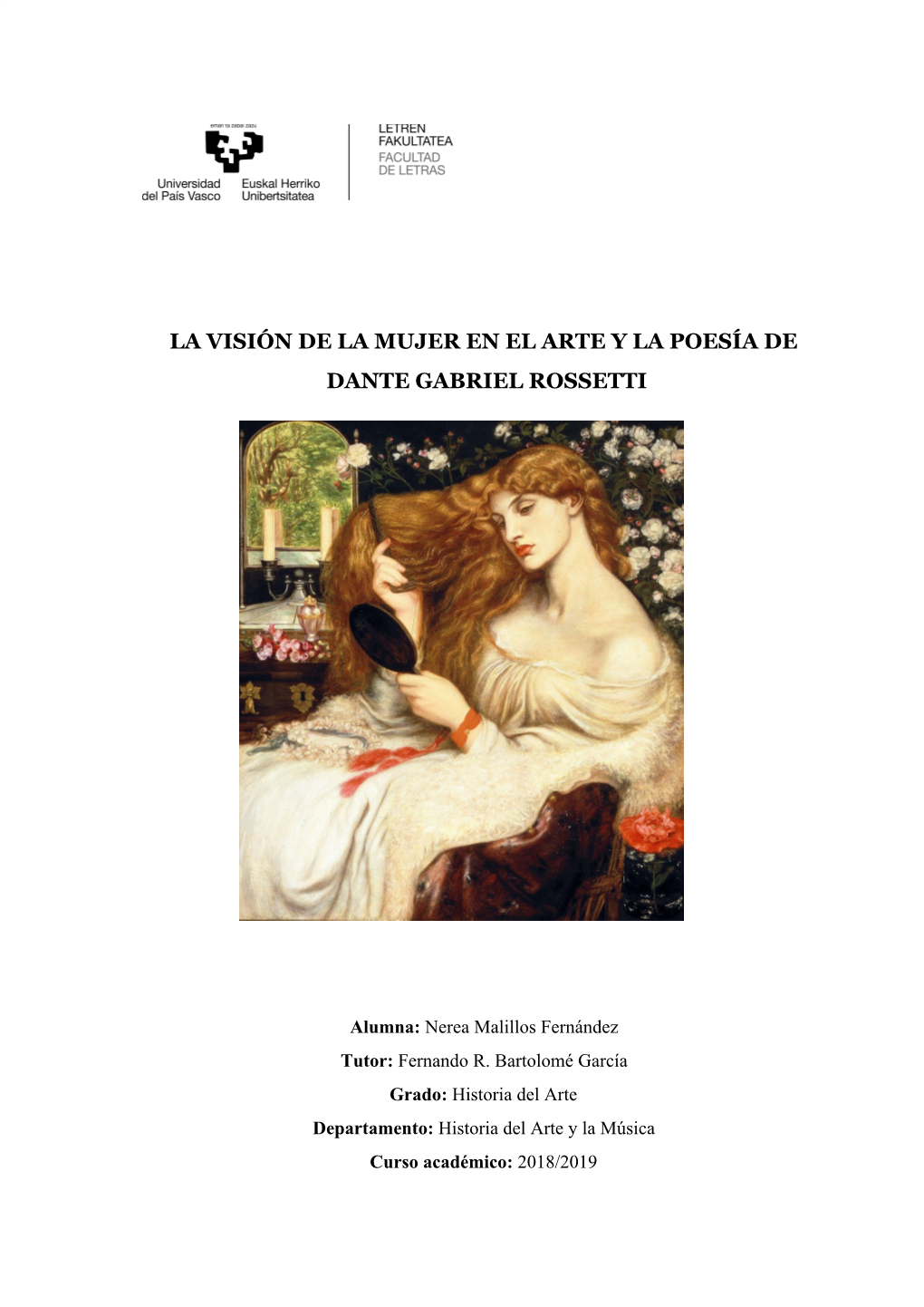 La Visión De La Mujer En El Arte Y La Poesía De Dante Gabriel Rossetti
