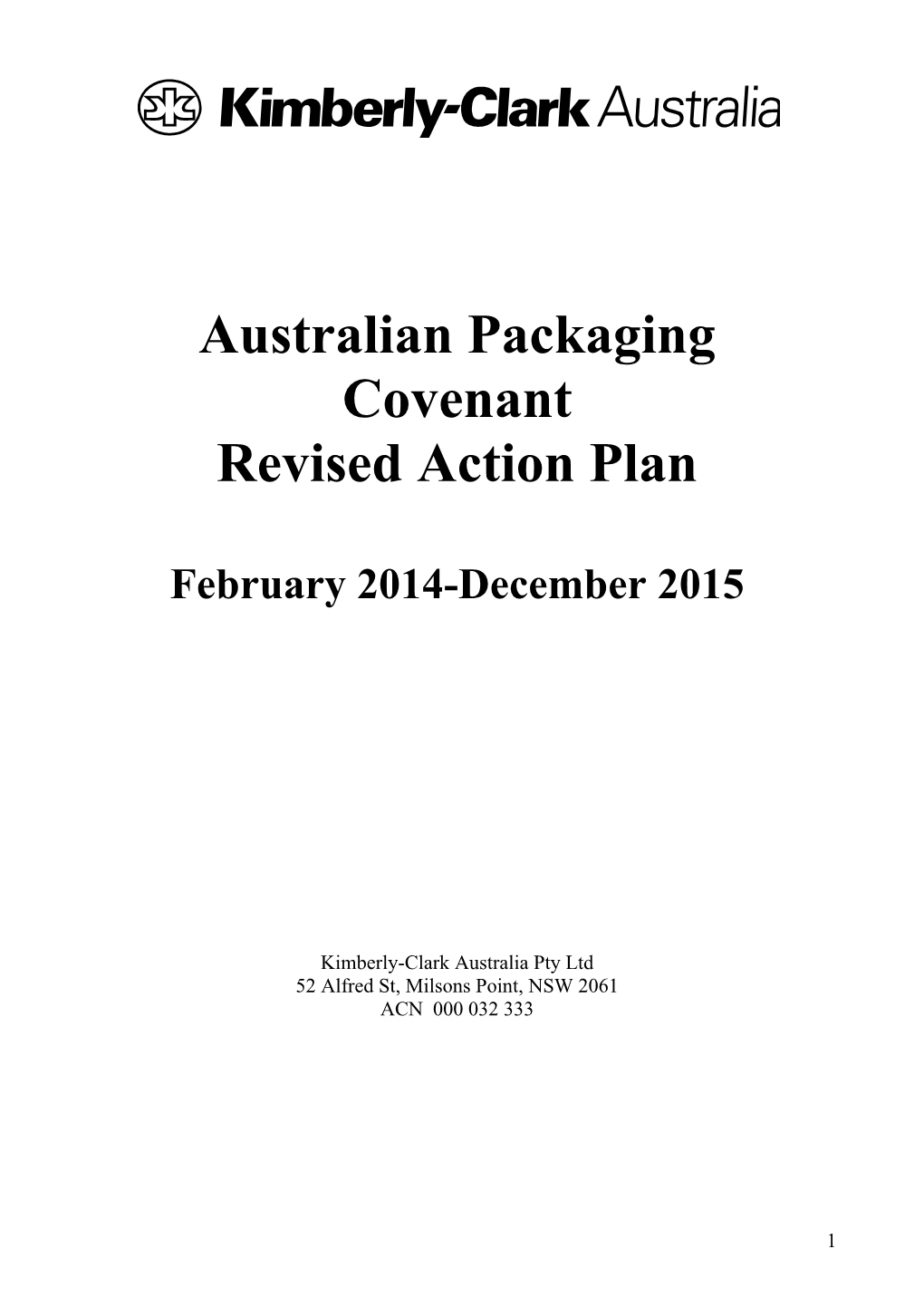 Australian Packaging Covenant Revised Action Plan