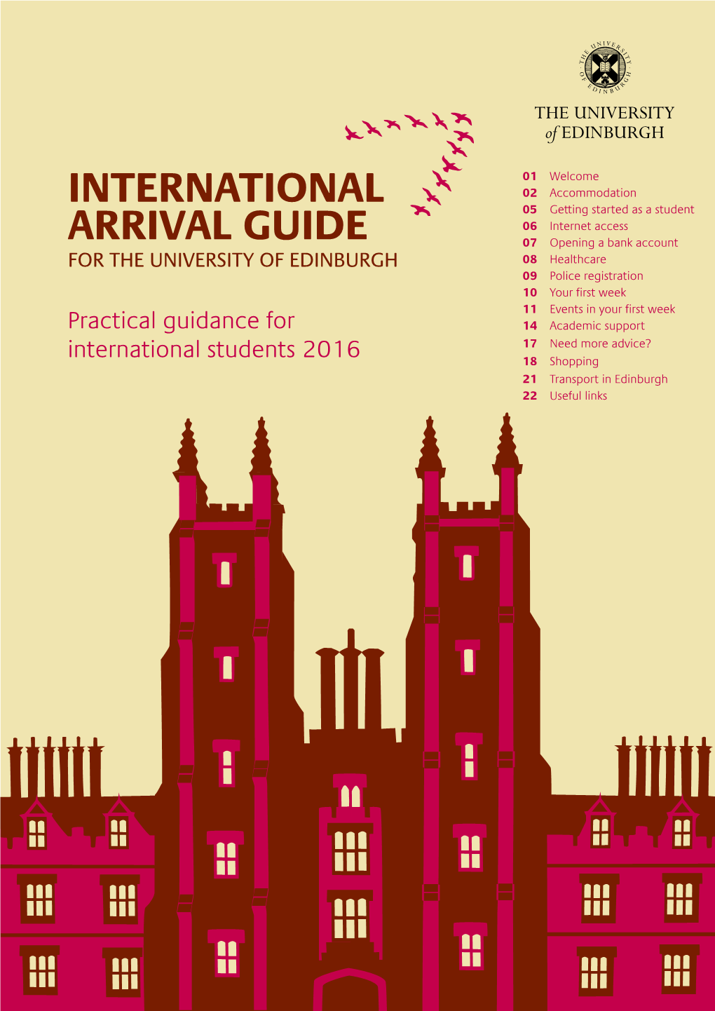 International Arrival Guide for the University of Edinburgh 2016 01