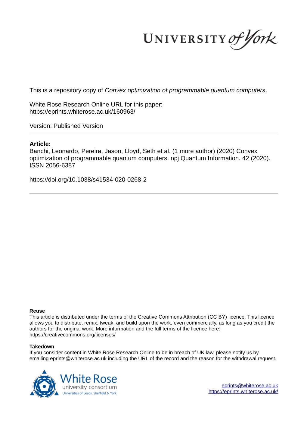 Convex Optimization of Programmable Quantum Computers