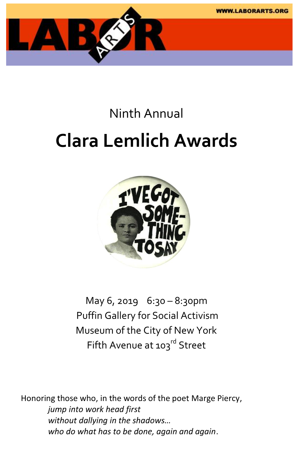 Clara Lemlich Awards