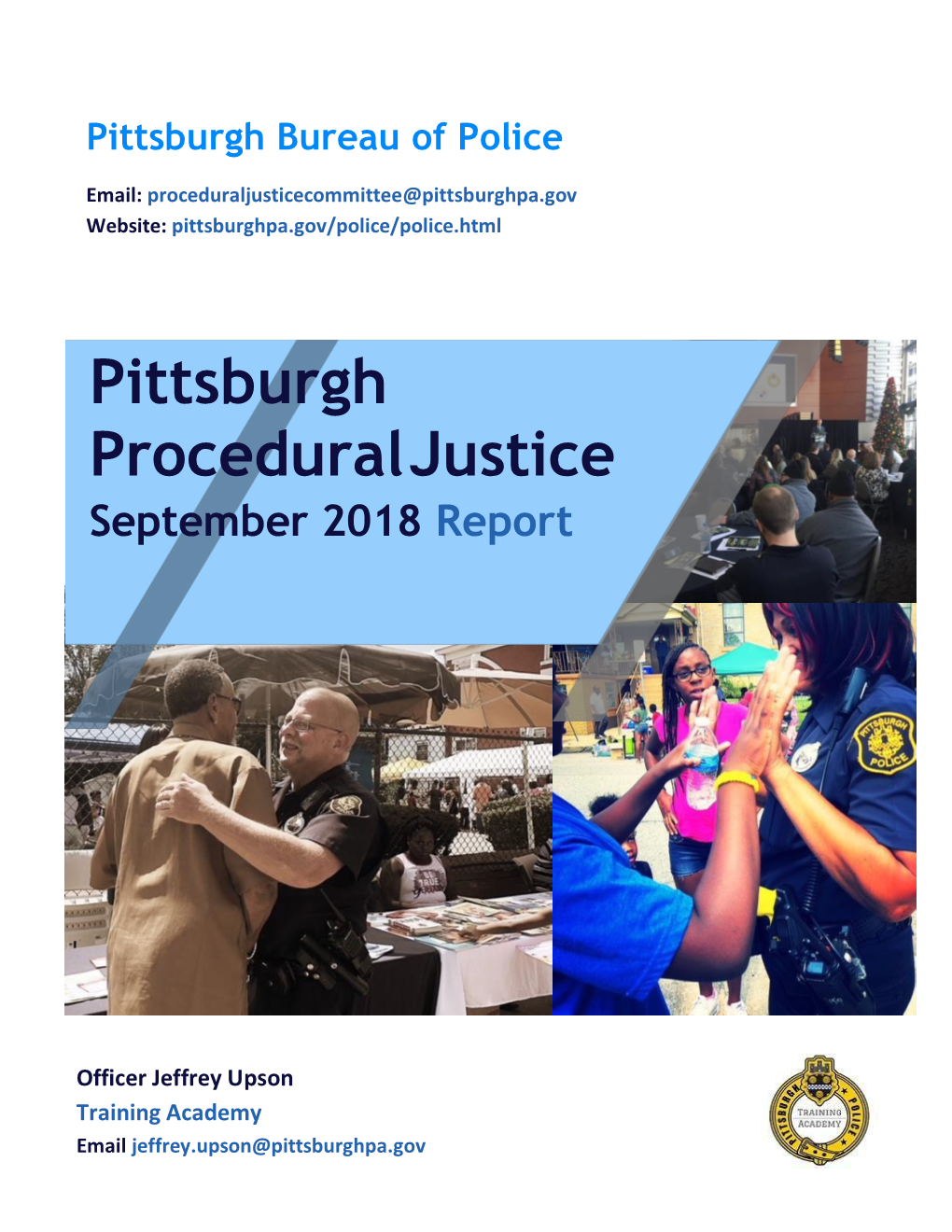 Pittsburgh Procedural Justice September 2018 Report