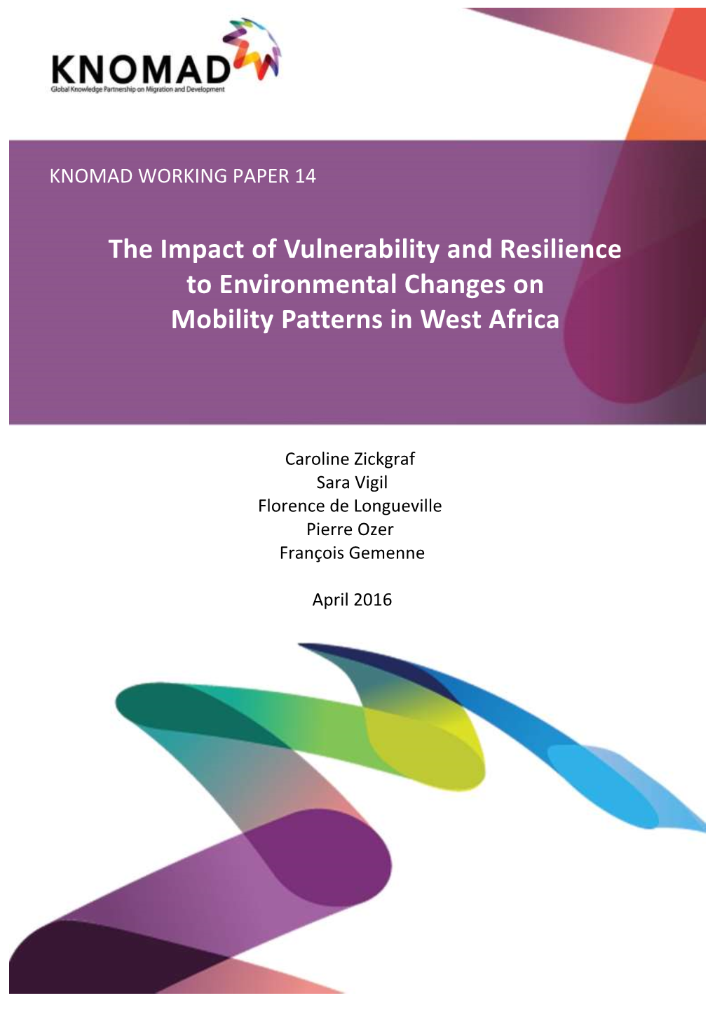 The Impact of Vulnerability and Resilience to Environmental Changes on Mobility Patterns in West Africa